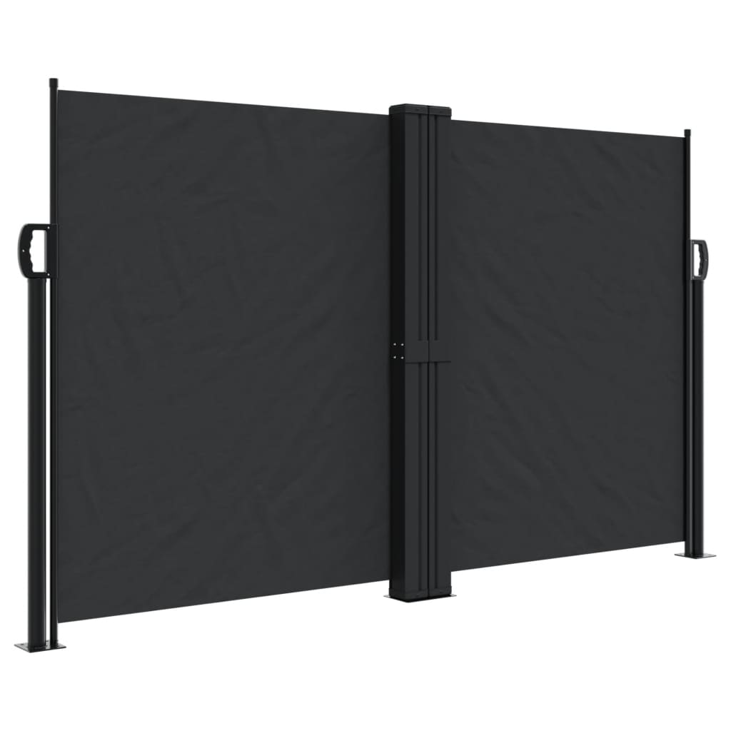 vidaXL Toldo lateral retráctil negro 140x1000 cm