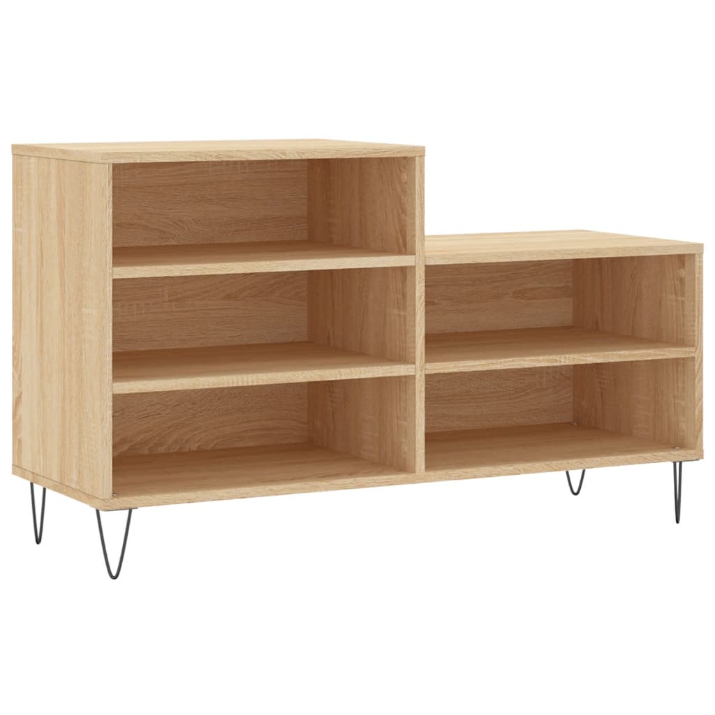 vidaXL Mueble zapatero madera contrachapada roble Sonoma 102x36x60 cm