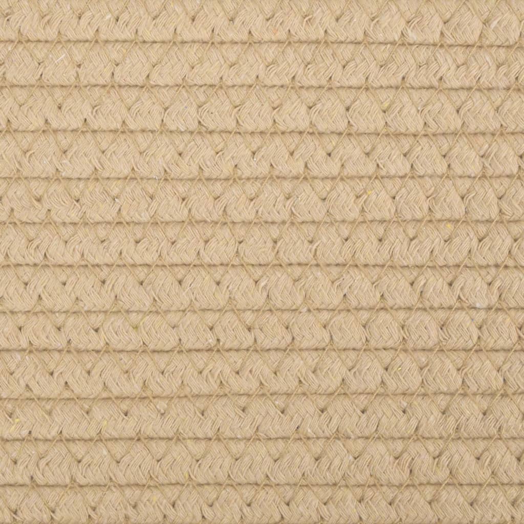 vidaXL Cesta de almacenaje algodón beige y blanco Ø40x35 cm