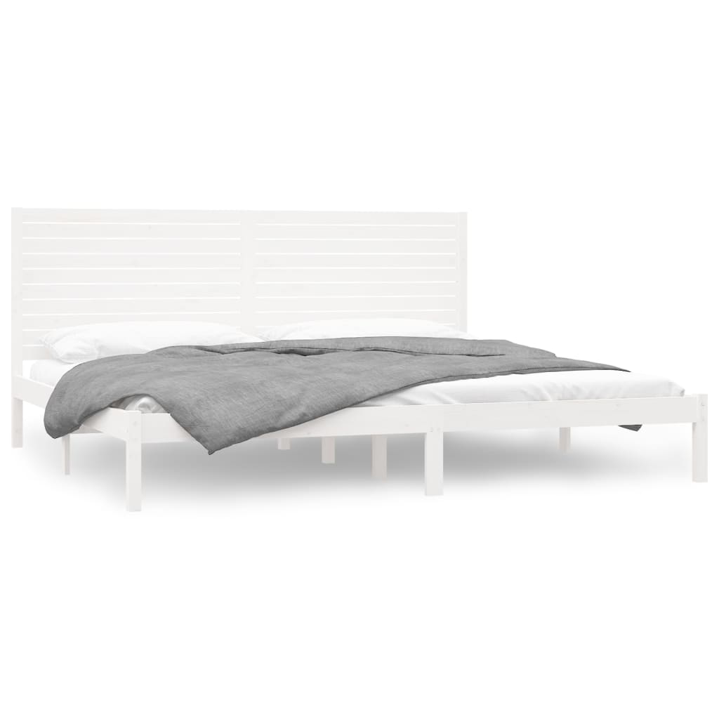 vidaXL Estructura de cama madera maciza blanco 200x200 cm