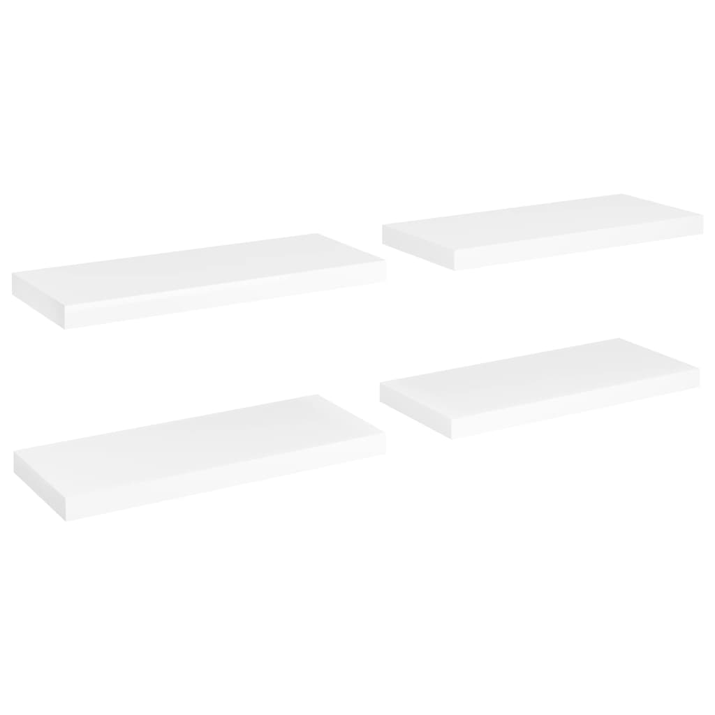 vidaXL Estante flotante de pared 4 uds MDF blanco 60x23,5x3,8 cm