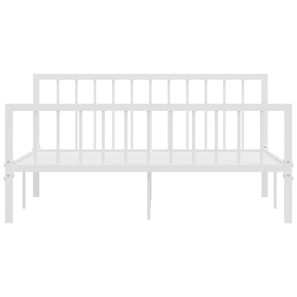 vidaXL Estructura de cama sin colchón metal blanco 160x200 cm