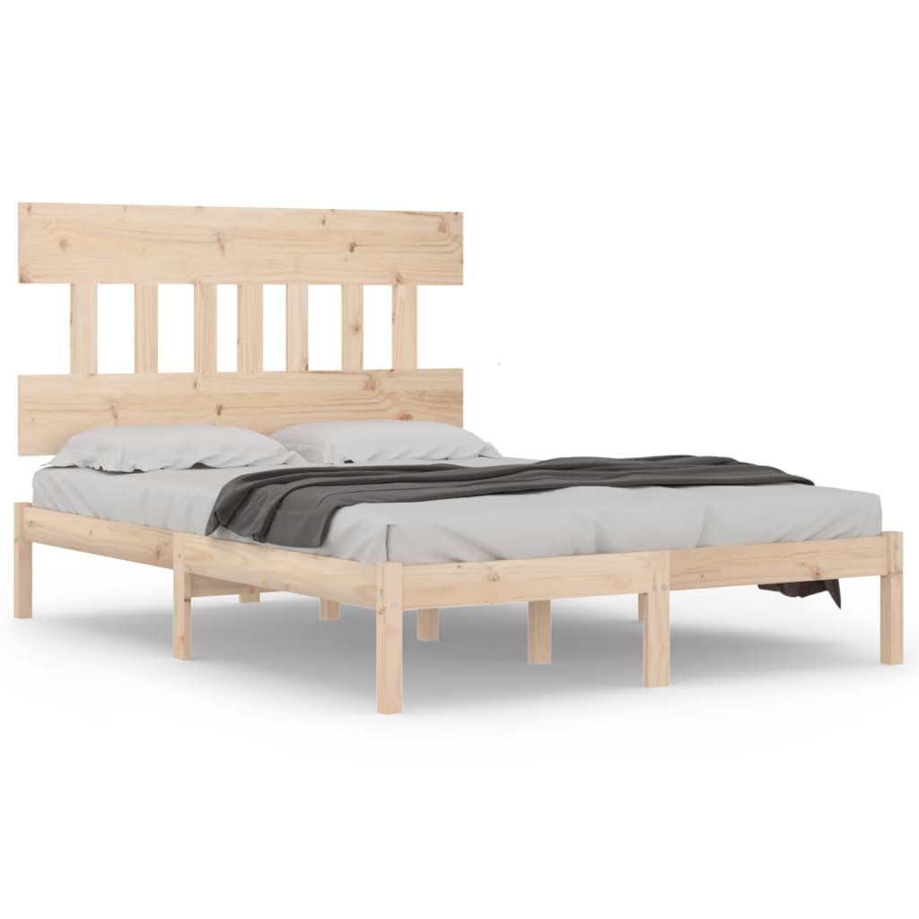 vidaXL Estructura de cama madera maciza 150x200 cm