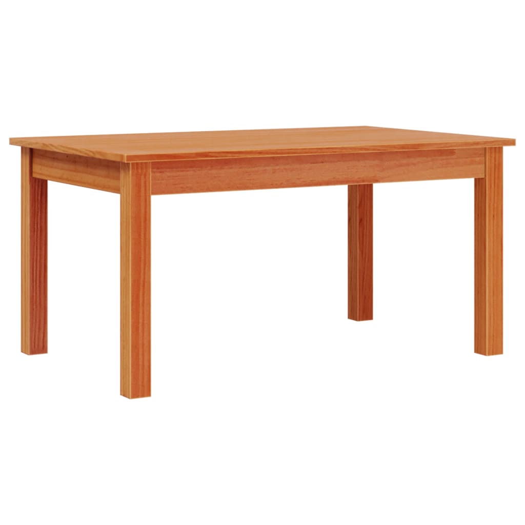 vidaXL Mesa de centro madera maciza de pino marrón cera 80x50x40 cm