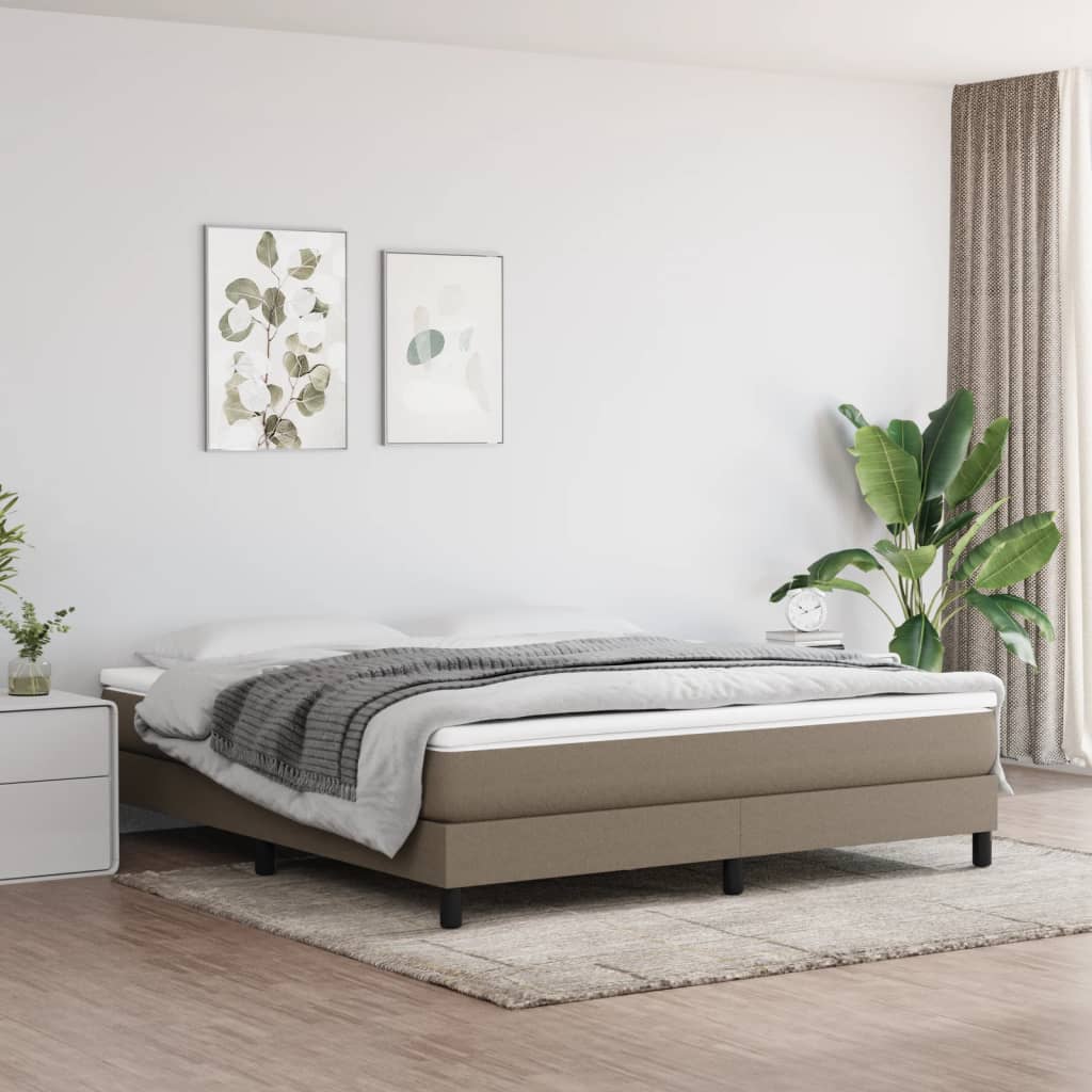 vidaXL Estructura de cama de tela gris taupe 180x200 cm