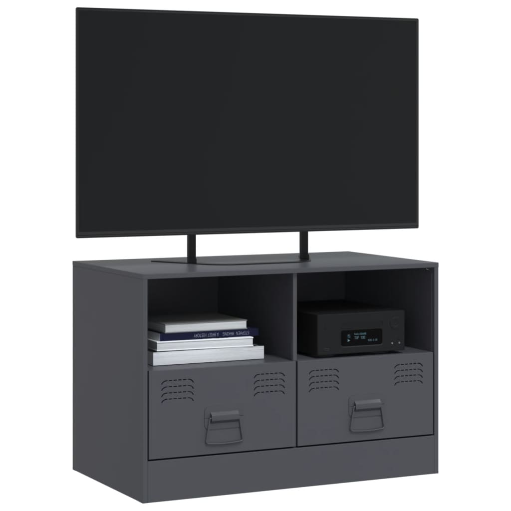 vidaXL Mueble para TV de acero gris antracita 67x39x44 cm