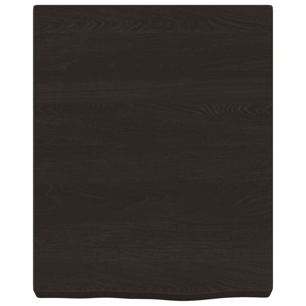 vidaXL Encimera de baño madera tratada marrón oscuro 40x50x(2-6) cm