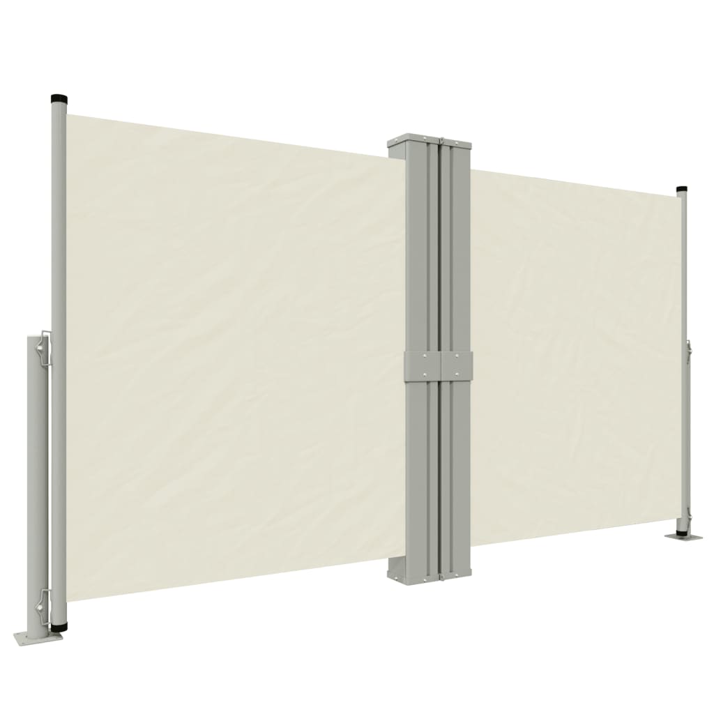 vidaXL Toldo lateral retráctil crema 140x1200 cm