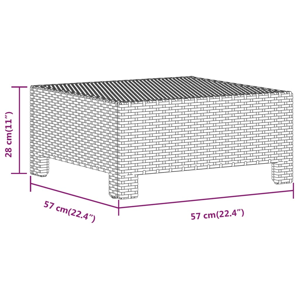 vidaXL Set de muebles de jardín 8 pzas y cojines ratán sintético gris