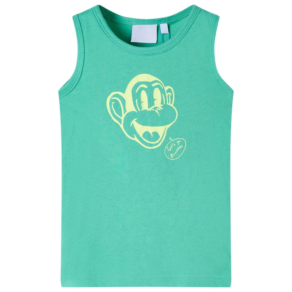 Camiseta de tirantes infantil verde 116