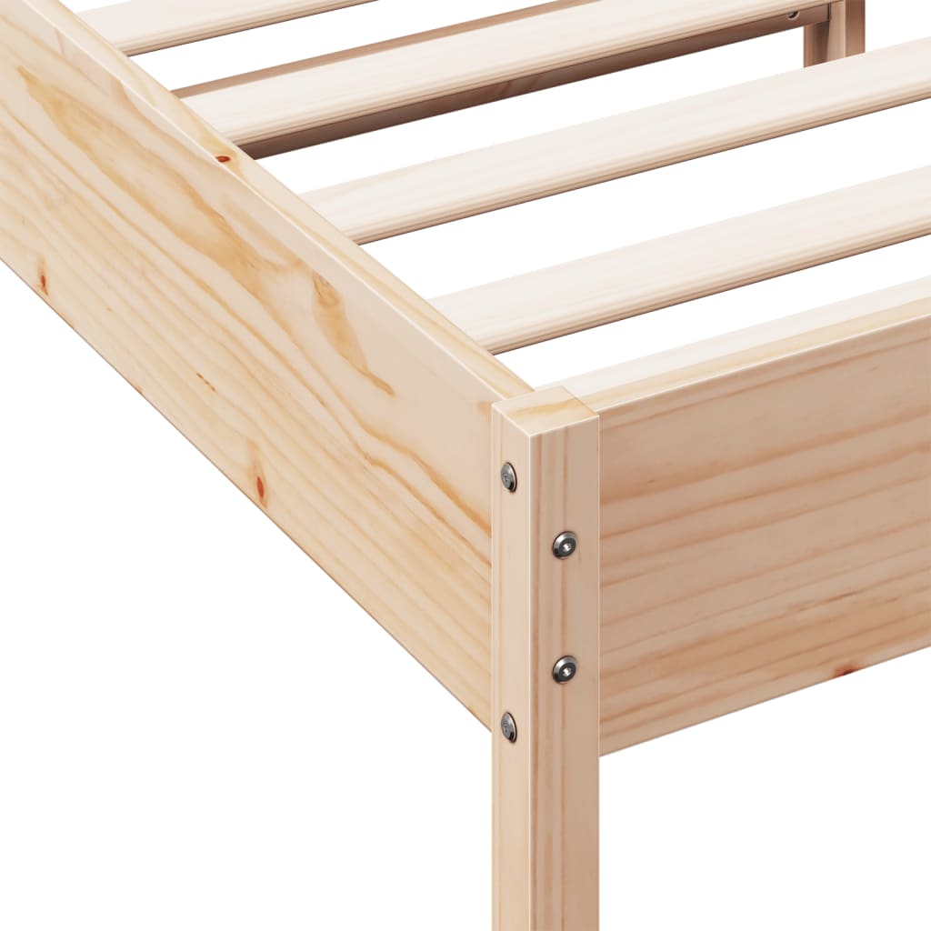 vidaXL Estructura de cama sin colchón madera maciza de pino 100x200 cm