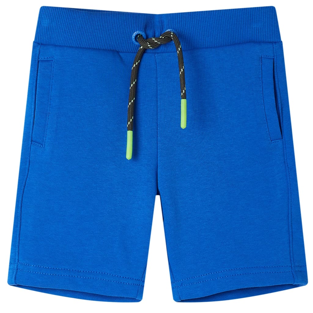 Pantalón corto infantil con cordón azul 140