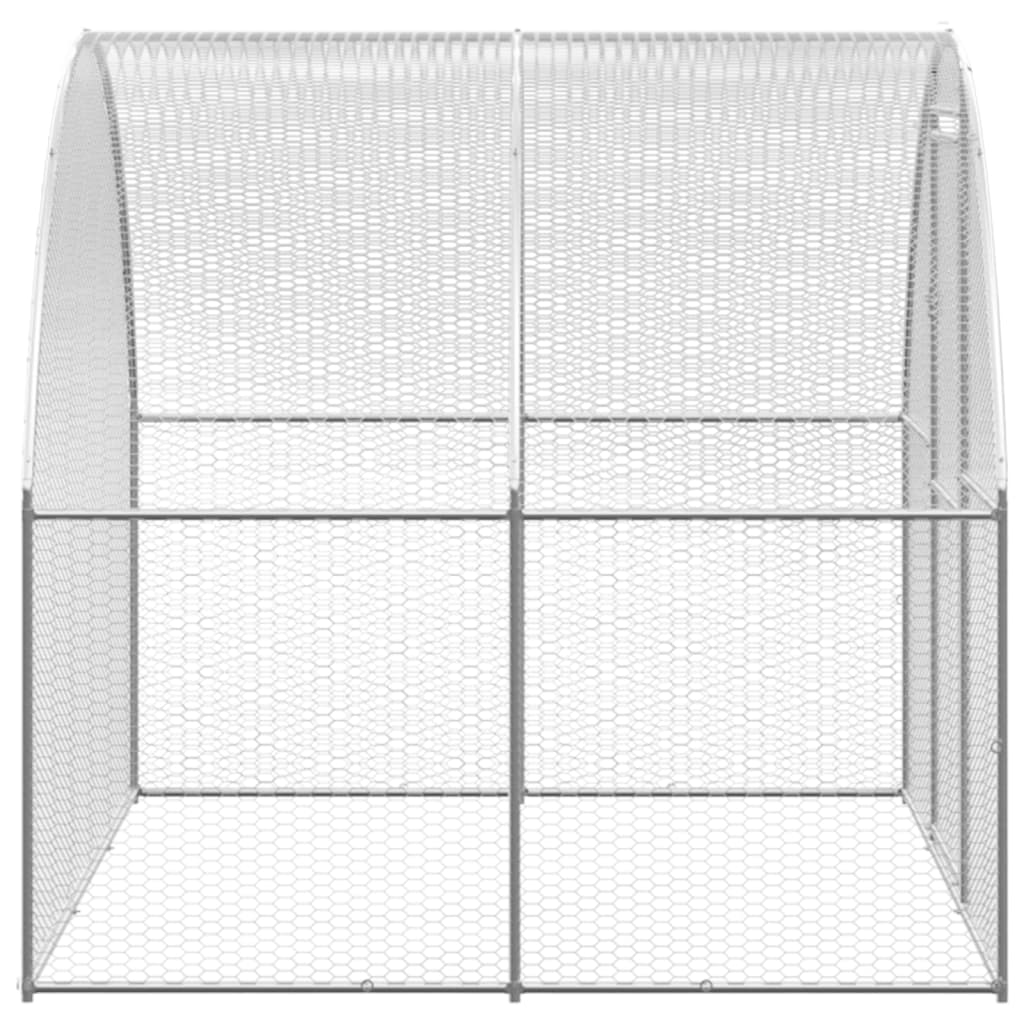 vidaXL Gallinero de exterior de acero galvanizado 3x8x2 m