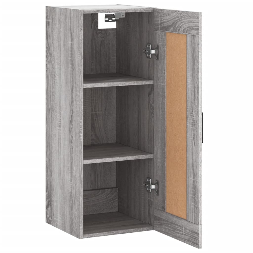 vidaXL Armario de pared madera de ingeniería gris Sonoma 34,5x34x90 cm