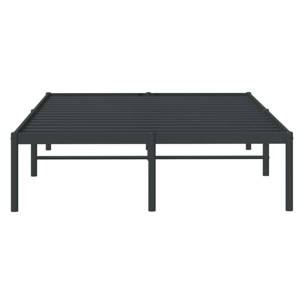 vidaXL Estructura de cama sin colchón metal negro 120x200 cm