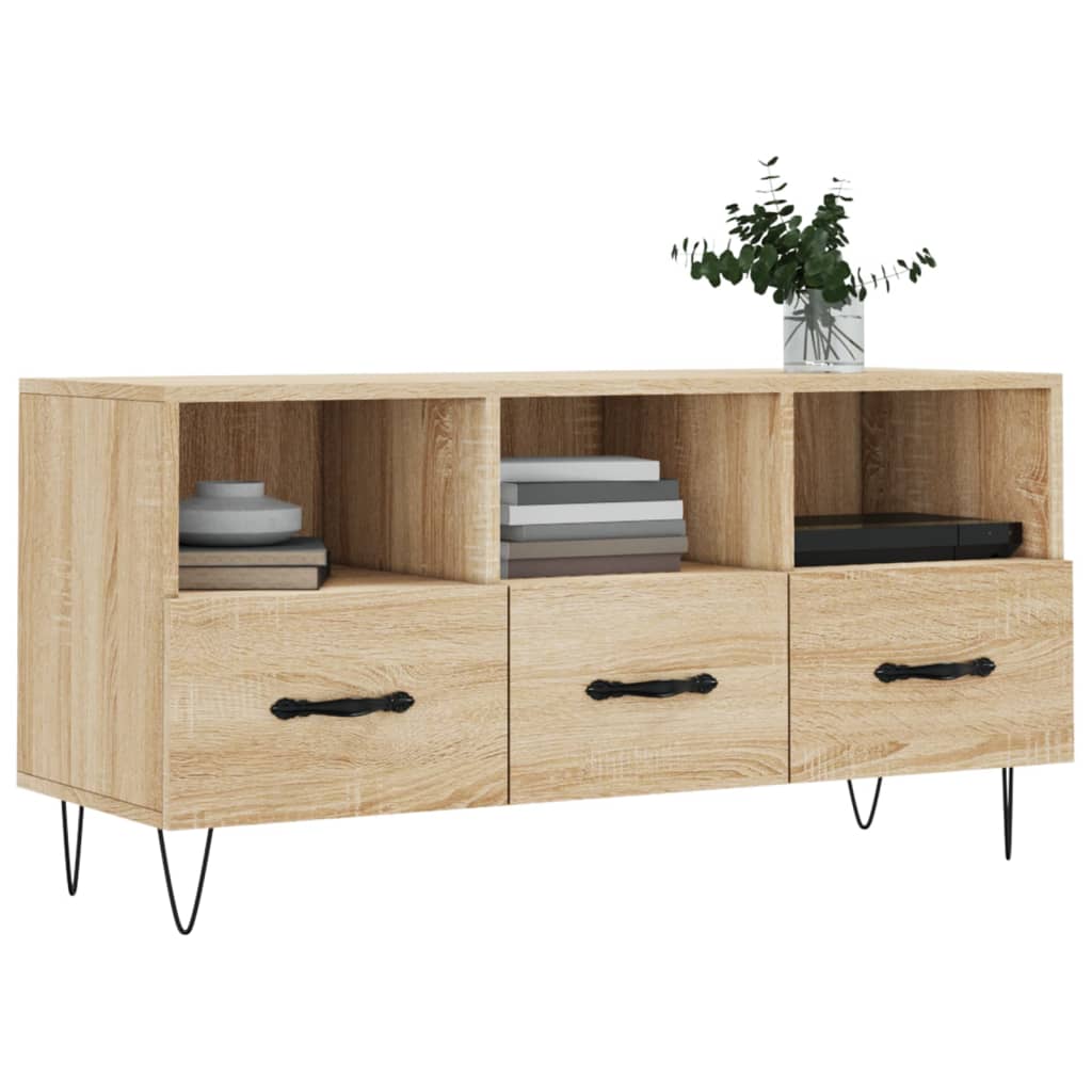 vidaXL Mueble de TV madera de ingeniería roble Sonoma 102x36x50 cm