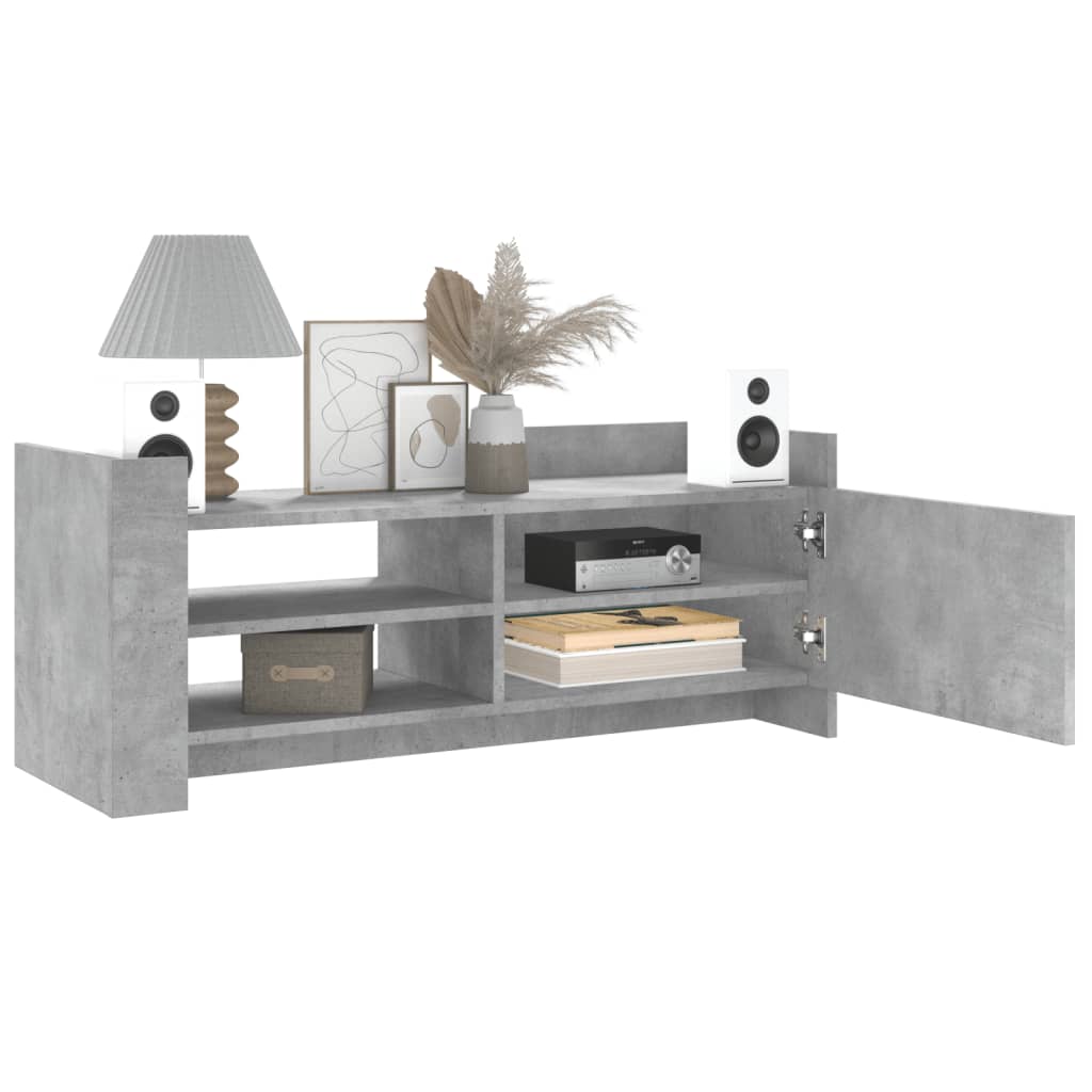 vidaXL Mueble para TV contrachapada gris hormigón 100x35x40 cm