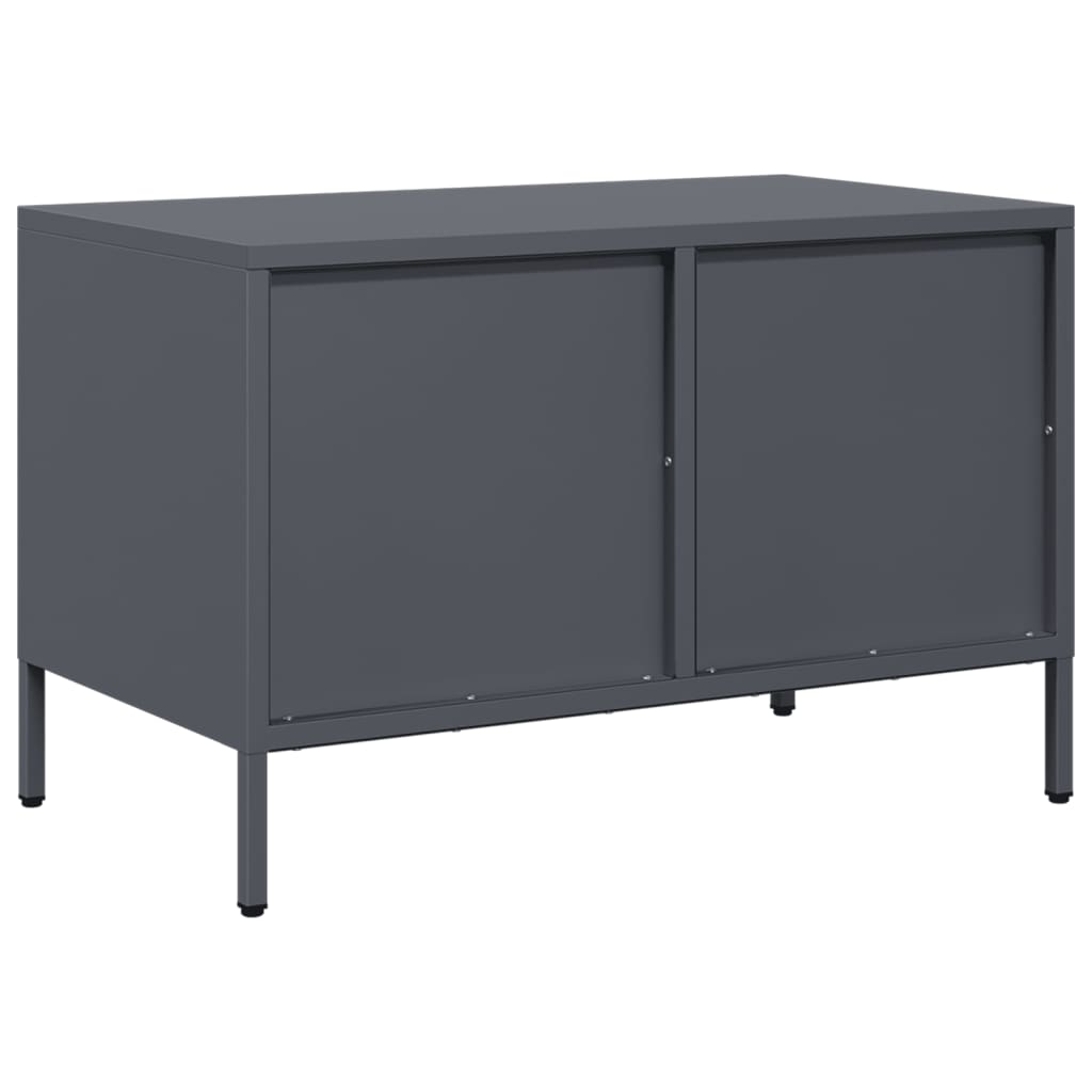 vidaXL Mueble para TV acero laminado en frío antracita 68x39x43,5 cm