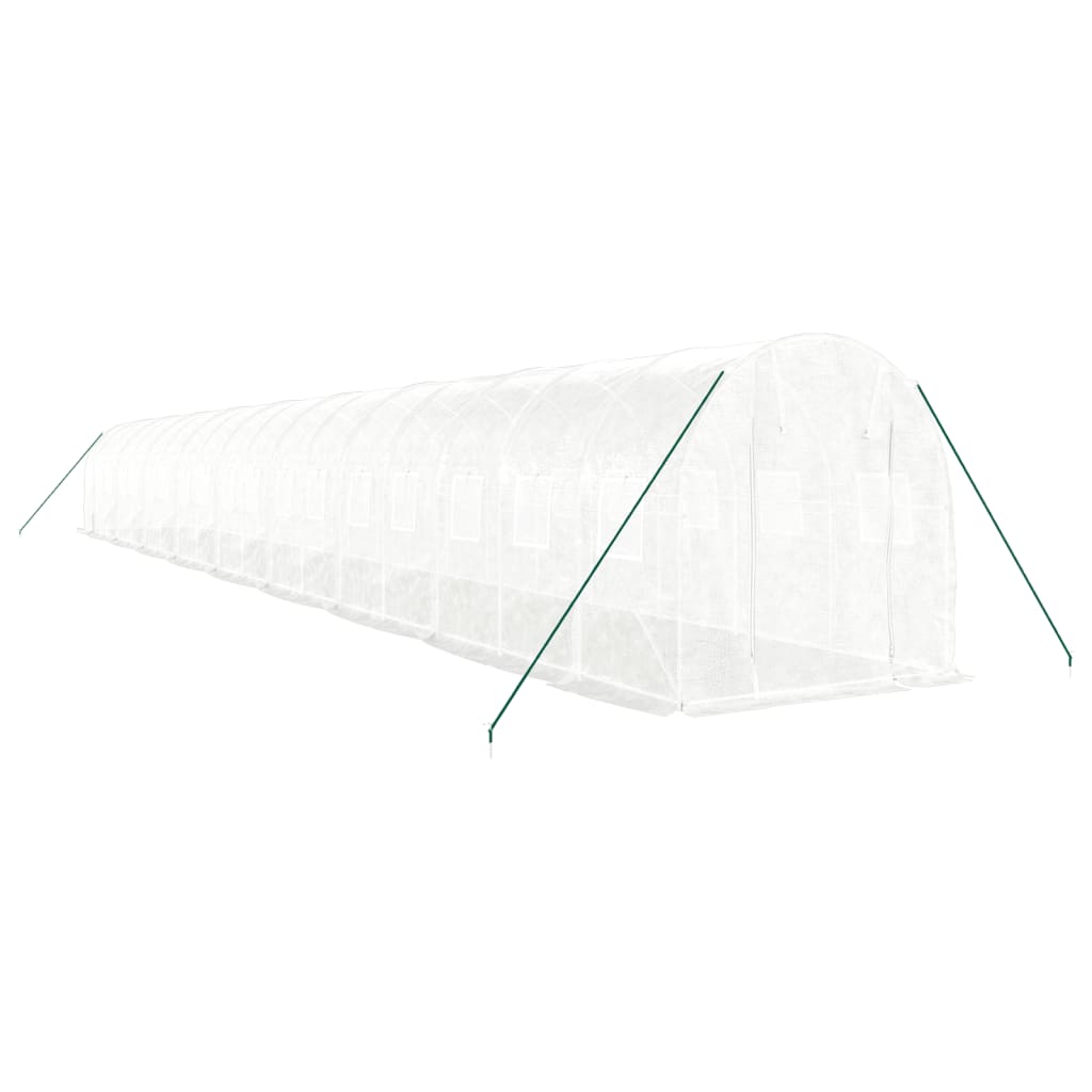 vidaXL Invernadero con estructura de acero blanco 36 m² 18x2x2 m