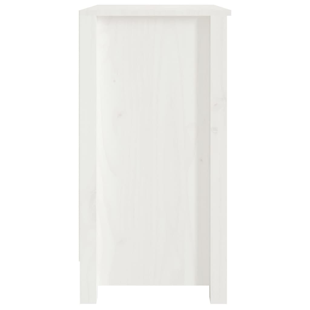 vidaXL Estantería madera maciza de pino blanca 50x35x68 cm