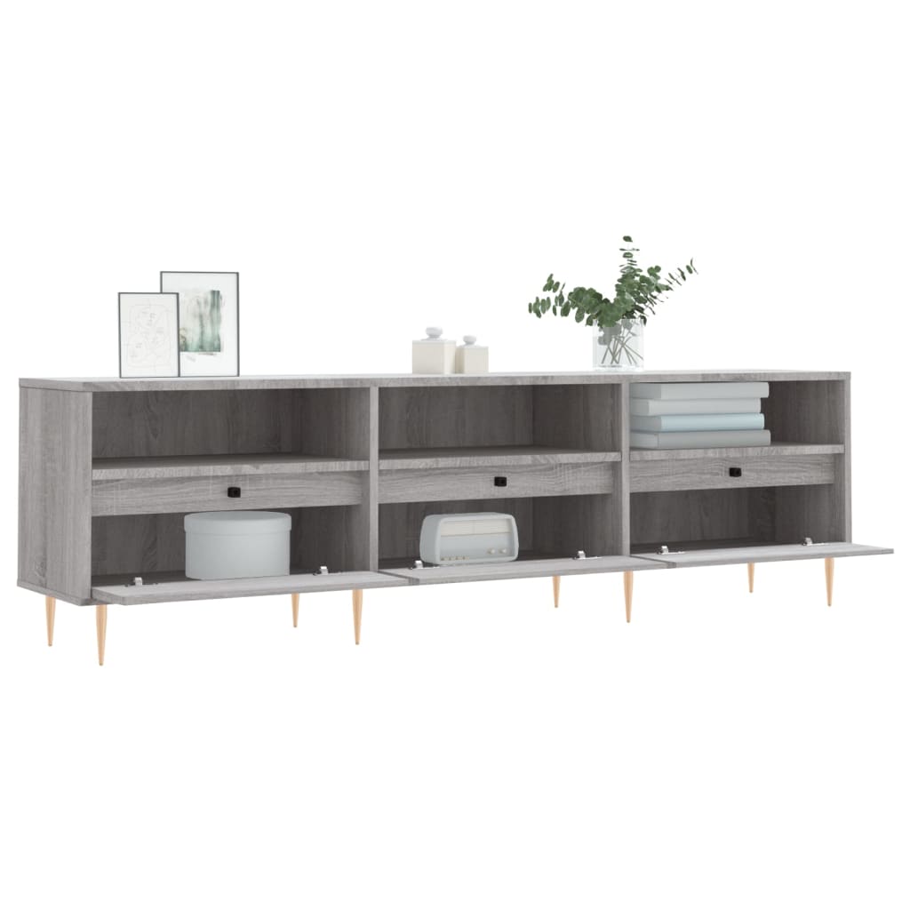 vidaXL Mueble para TV madera contrachapada gris Sonoma 150x30x44,5 cm