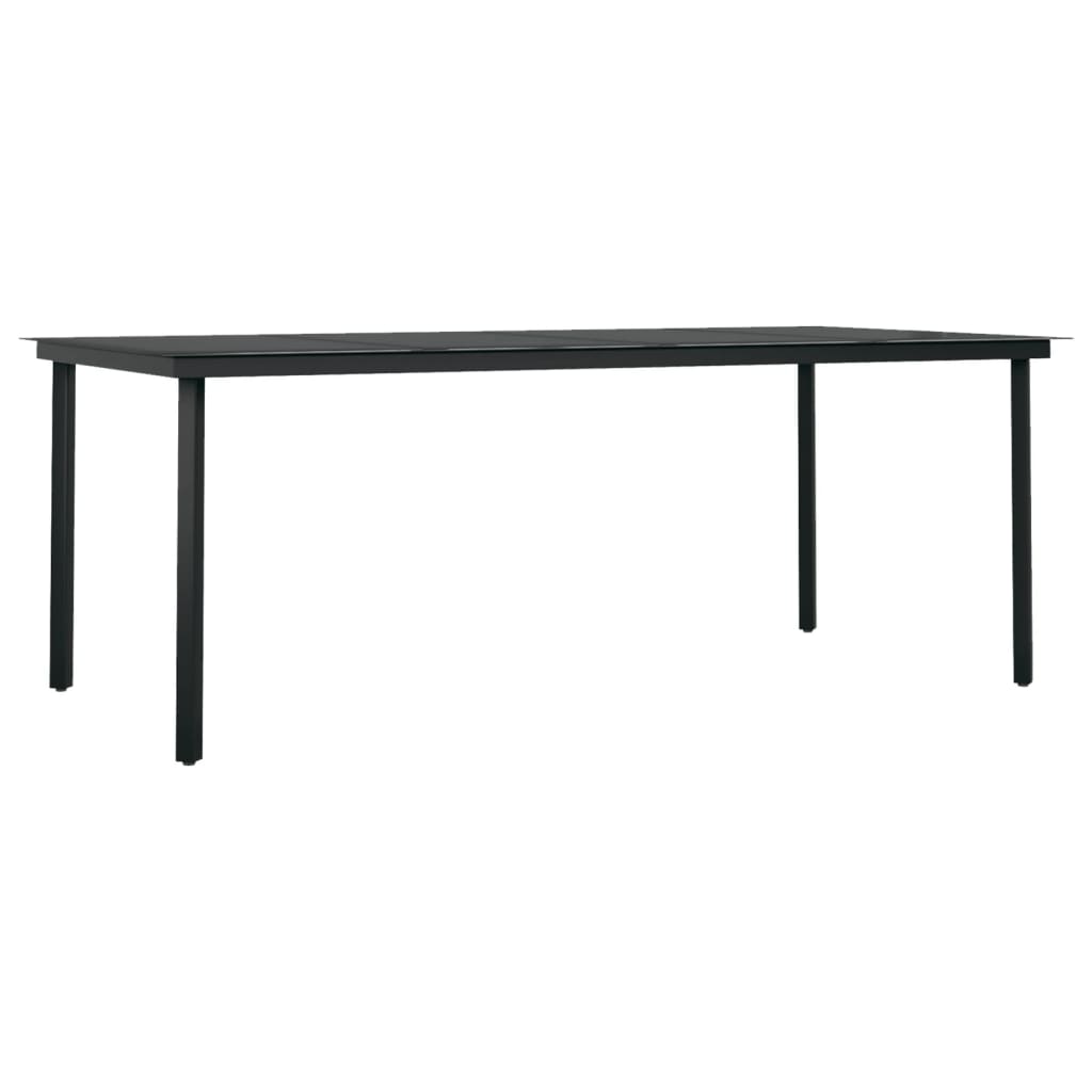 vidaXL Juego de comedor para jardín 7 piezas marrón y negro