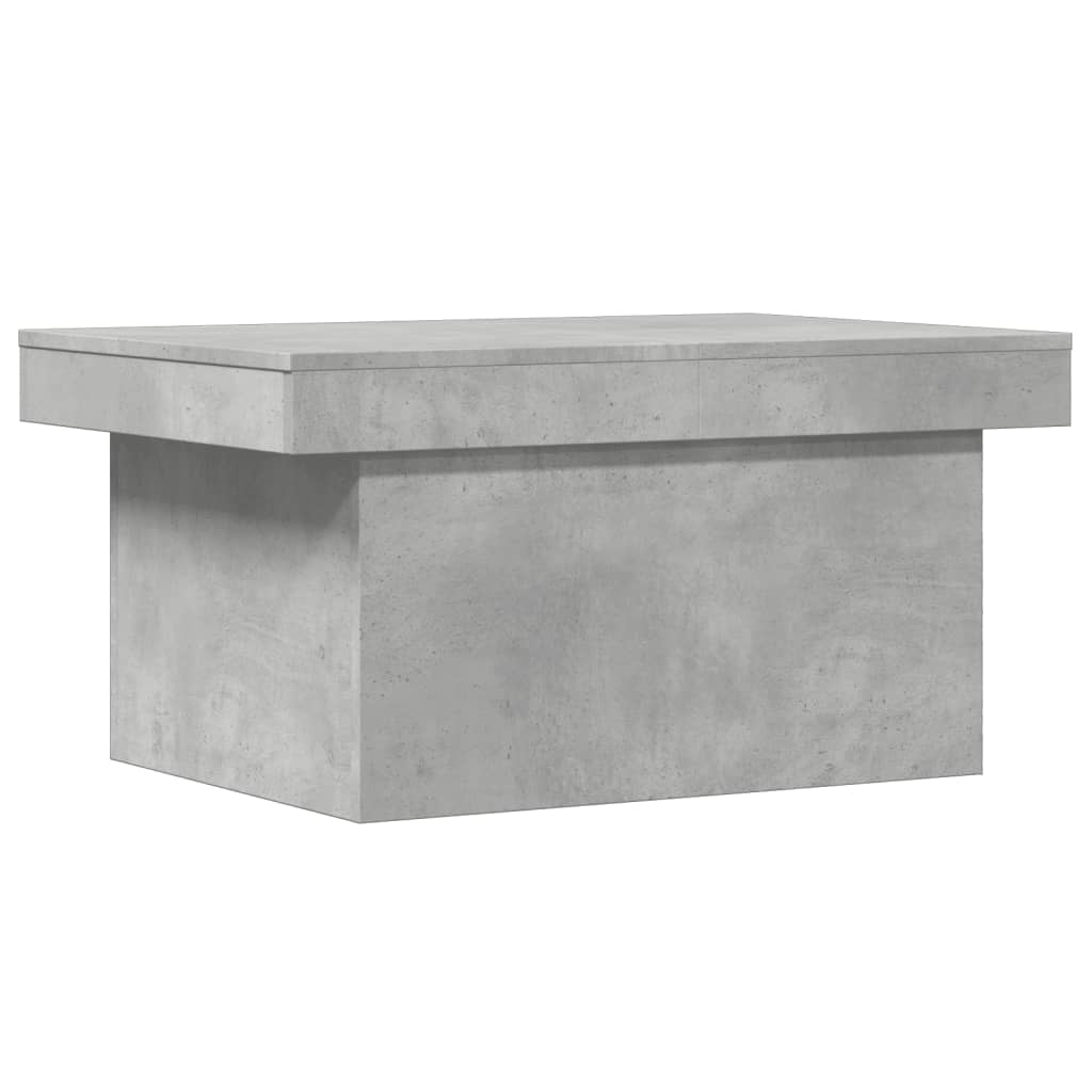 vidaXL Mesa de centro madera de ingeniería gris hormigón 80x55x40 cm