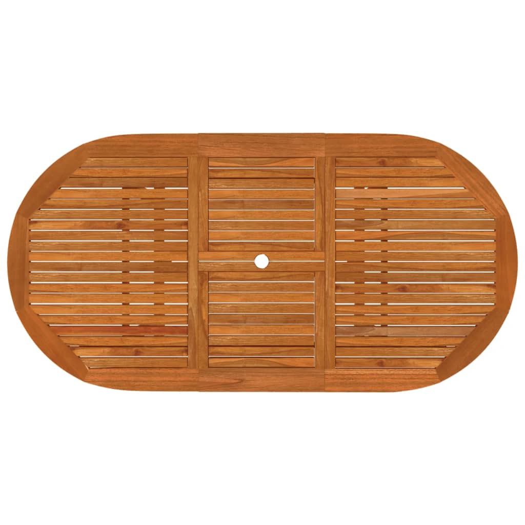 vidaXL Juego de comedor para jardín 7 pzas madera maciza de eucalipto