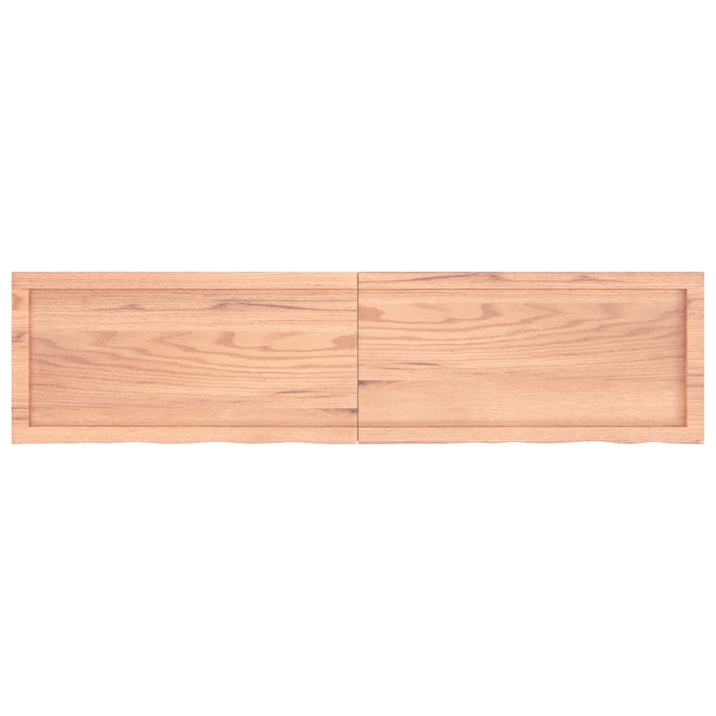 vidaXL Tablero mesa madera roble tratada marrón claro 160x40x(2-6) cm