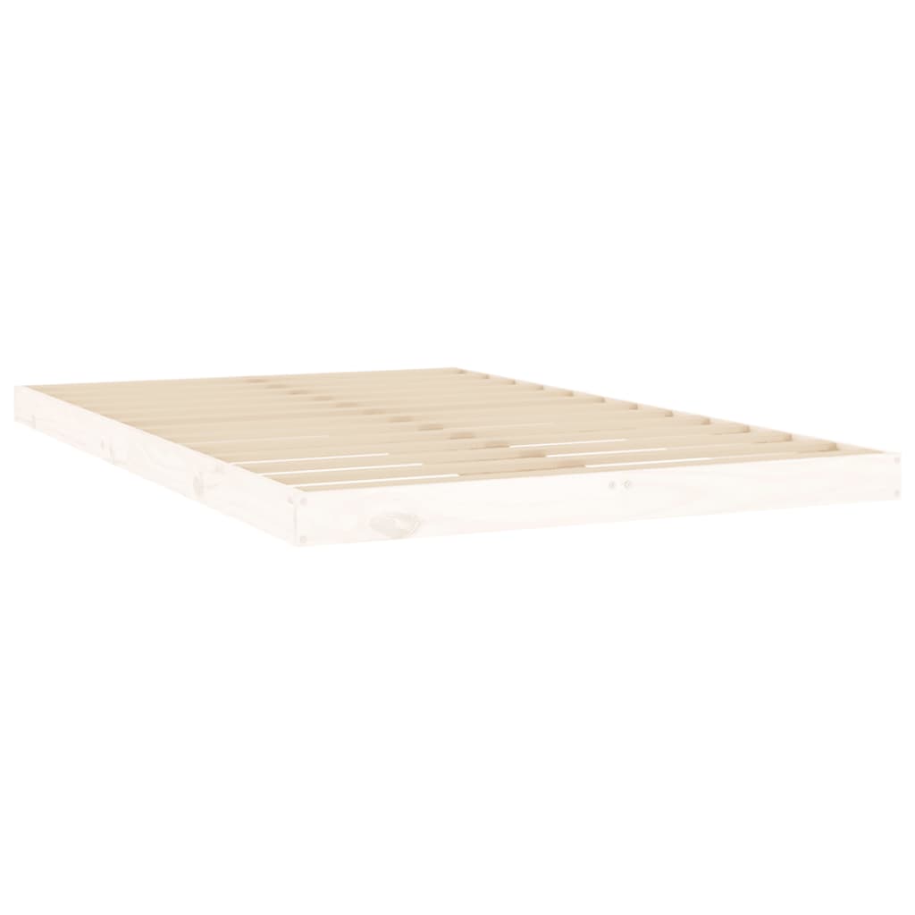 vidaXL Estructura de cama sin colchón madera de pino blanca 120x200 cm