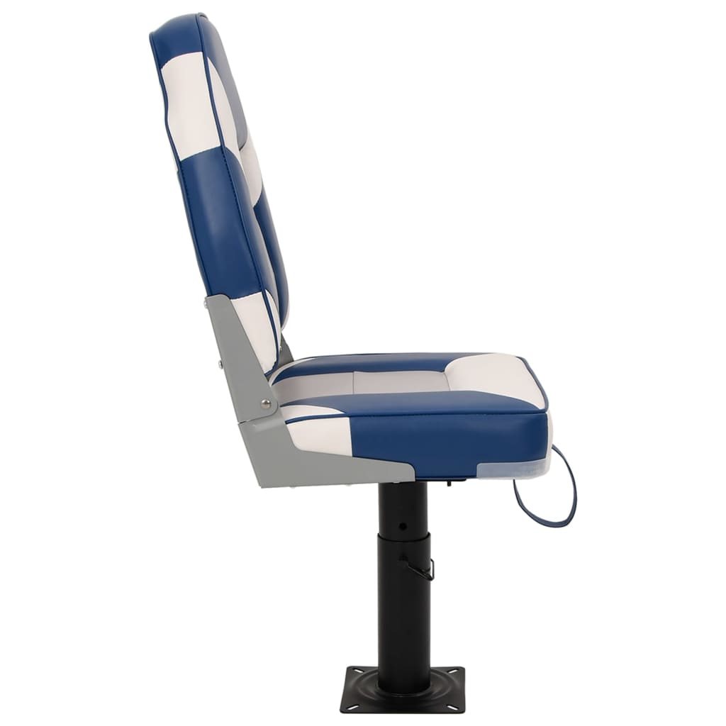 vidaXL Asiento de barco con pedestal altura ajustable 360° giratorio