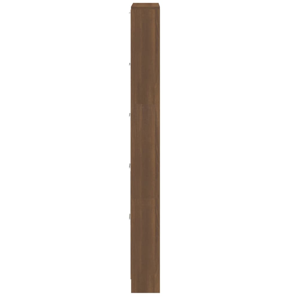 vidaXL Mueble zapatero madera contrachapada marrón roble 59x17x169 cm