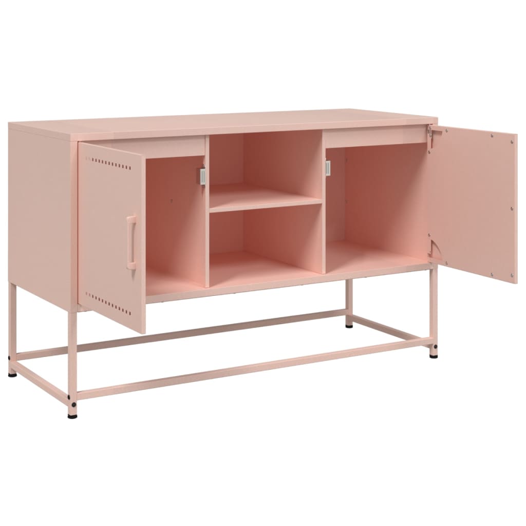 vidaXL Mueble para TV de acero rosa 100,5x39x60,5 cm