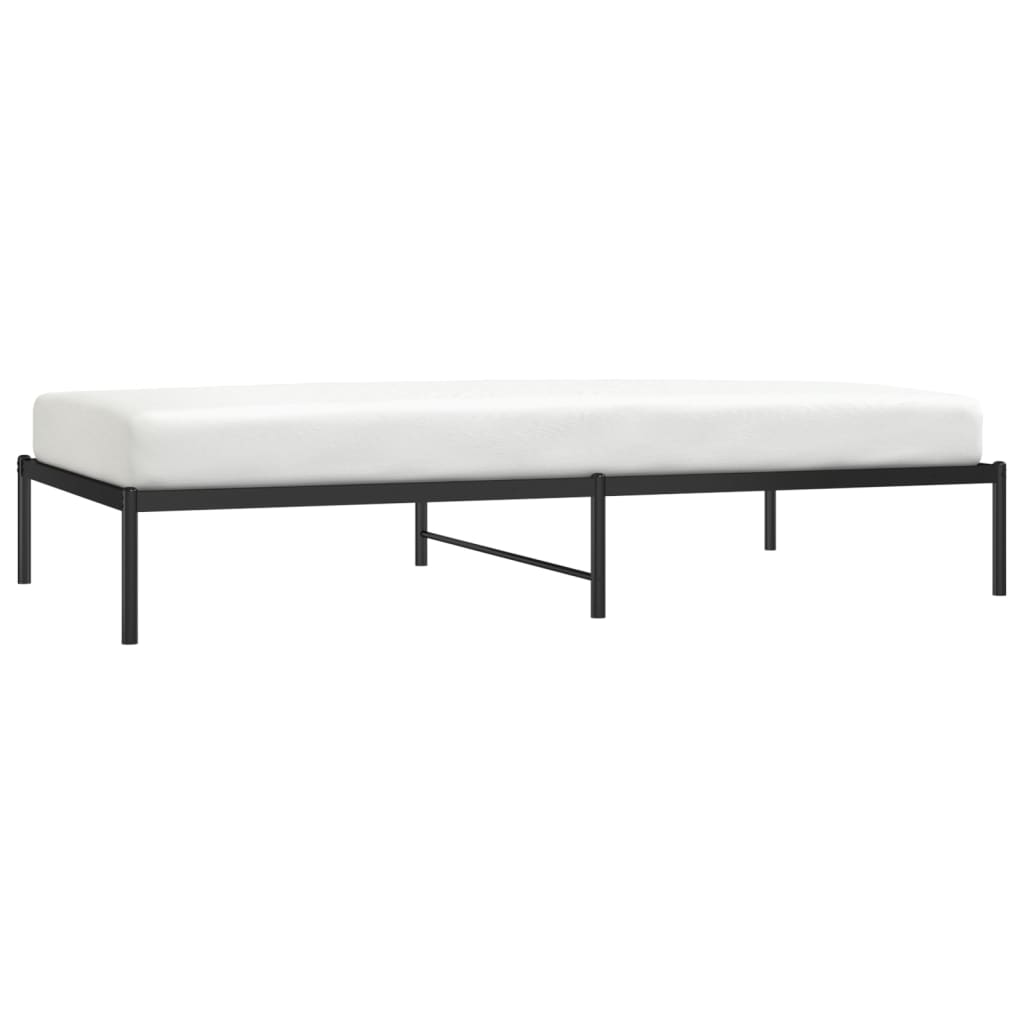 vidaXL Estructura de cama sin colchón metal negro 107x203 cm