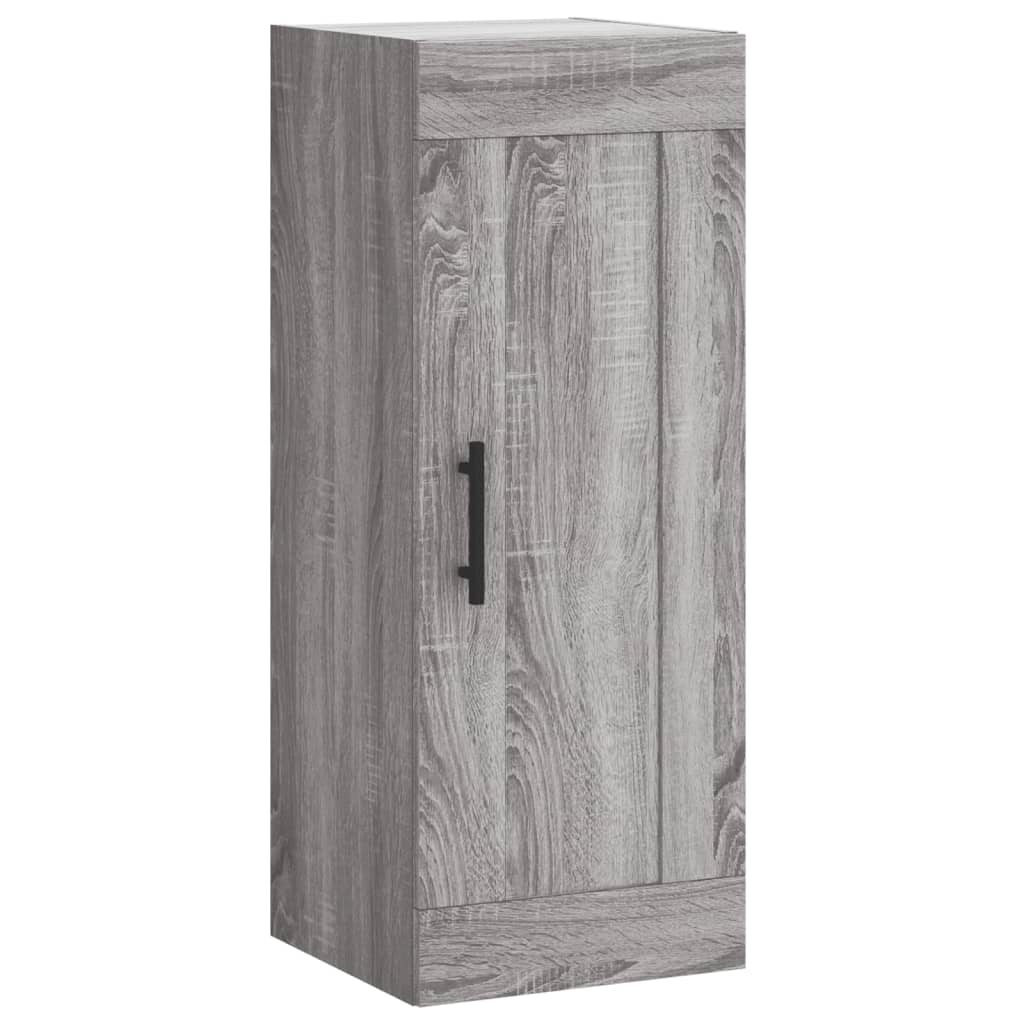 vidaXL Aparador alto madera contrachapada gris Sonoma 34,5x34x180 cm