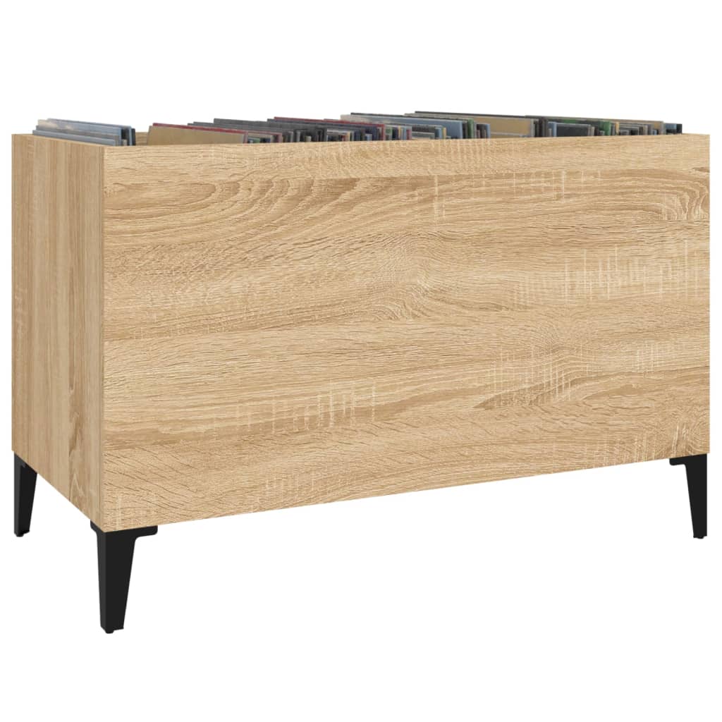 vidaXL Mueble discos madera contrachapada roble Sonoma 74,5x38x48 cm