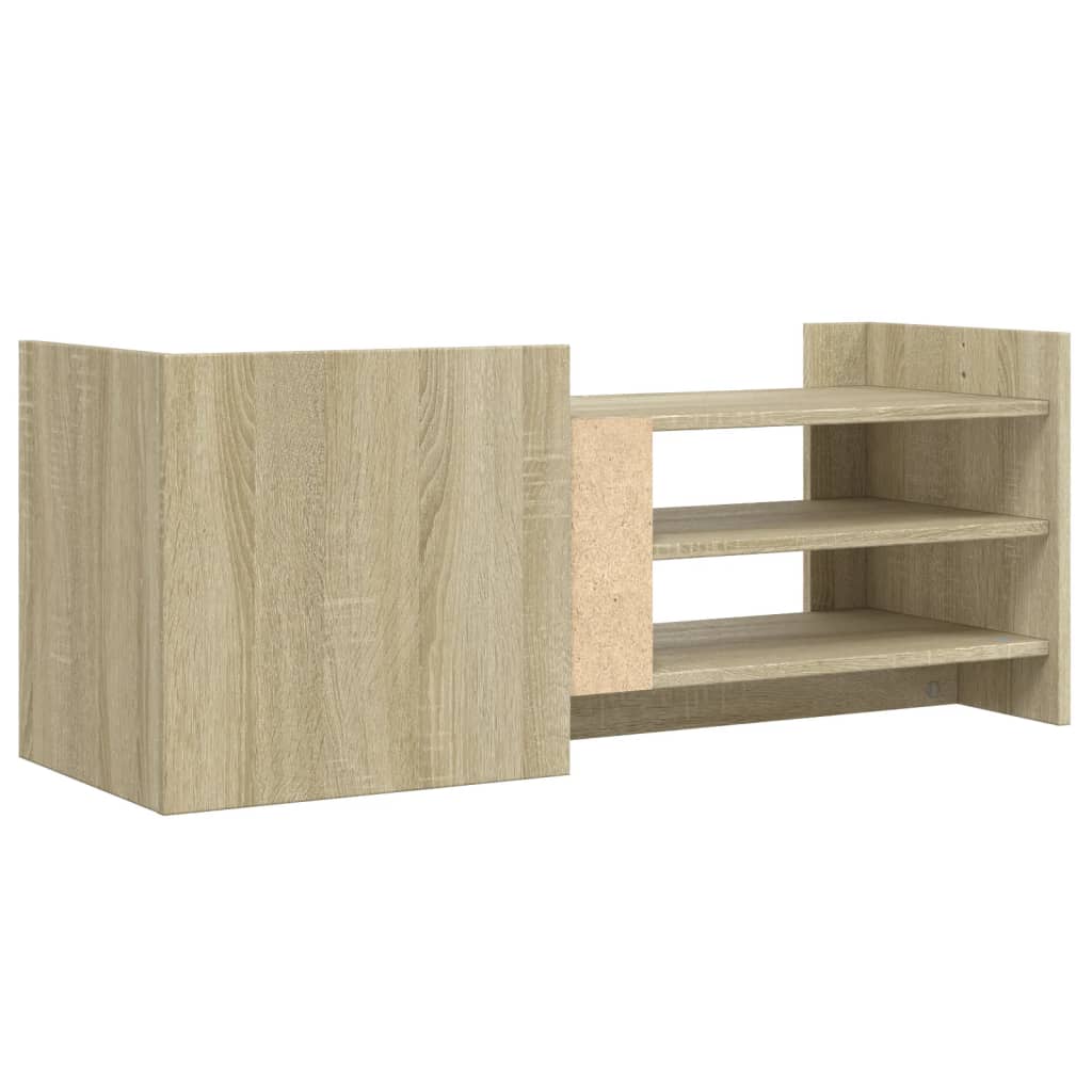 vidaXL Mueble para TV madera contrachapada color roble 100x35x40 cm