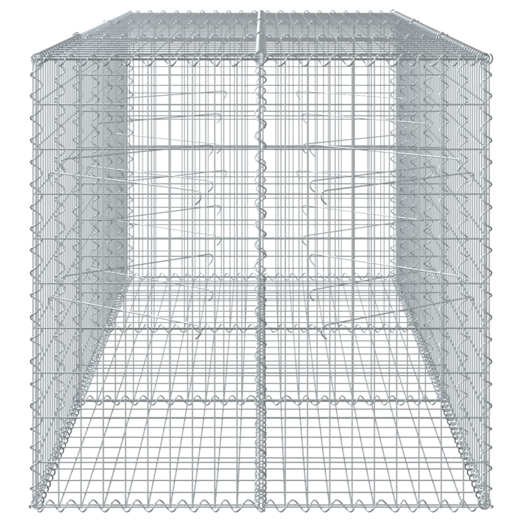 vidaXL Cesta de gaviones con cubierta hierro galvanizado 300x100x100cm