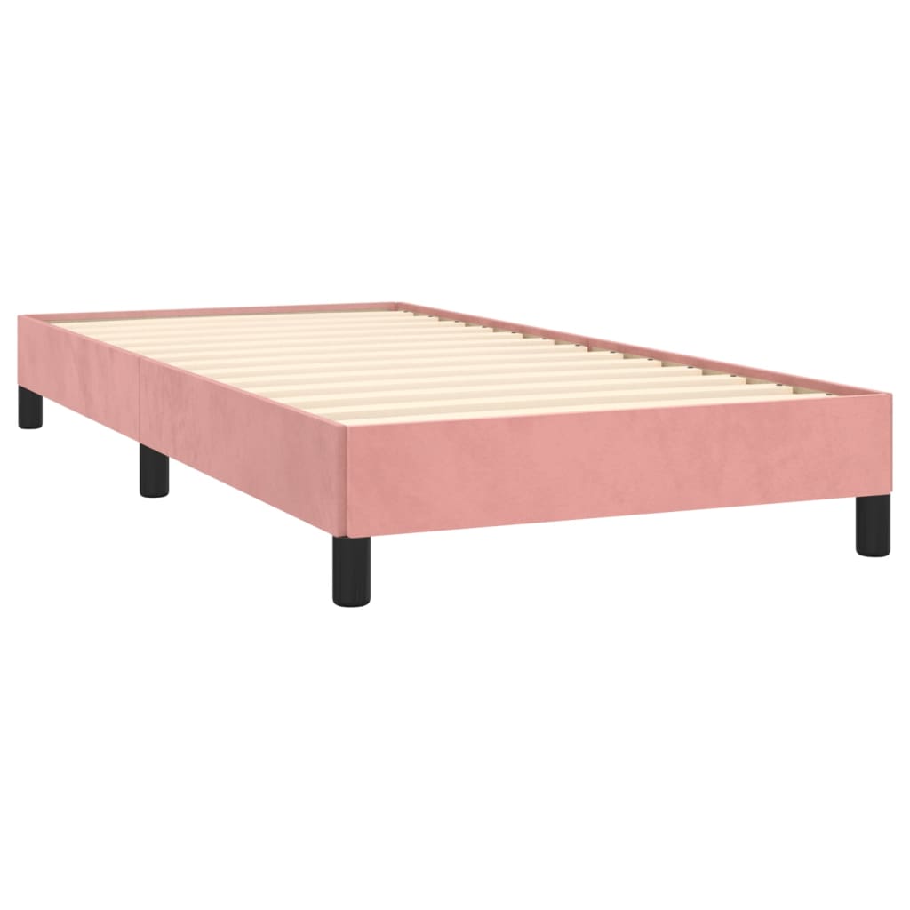 vidaXL Estructura de cama de terciopelo rosa 100x200 cm
