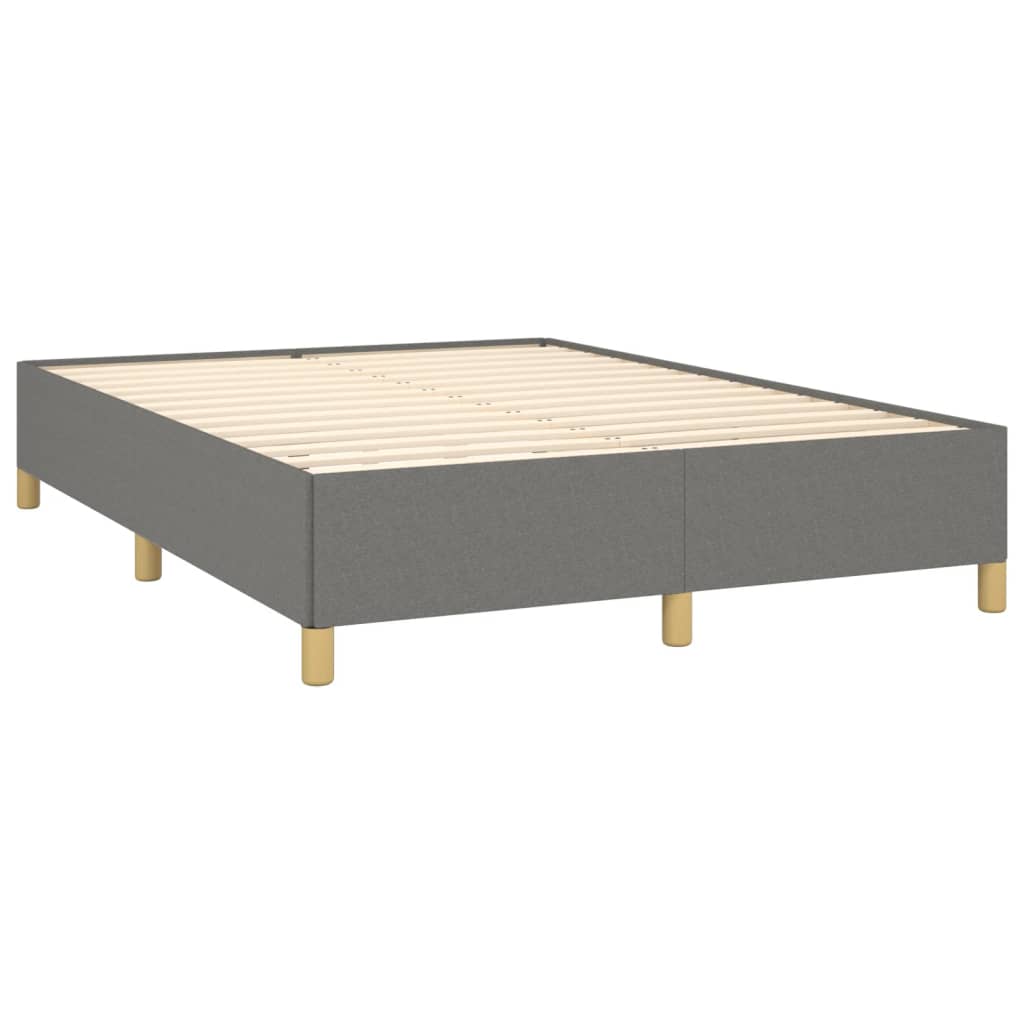 vidaXL Estructura de cama sin colchón tela gris oscuro 140x200 cm