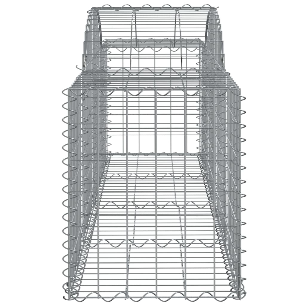 vidaXL Cesta de gaviones forma arco hierro galvanizado 200x50x60/80 cm