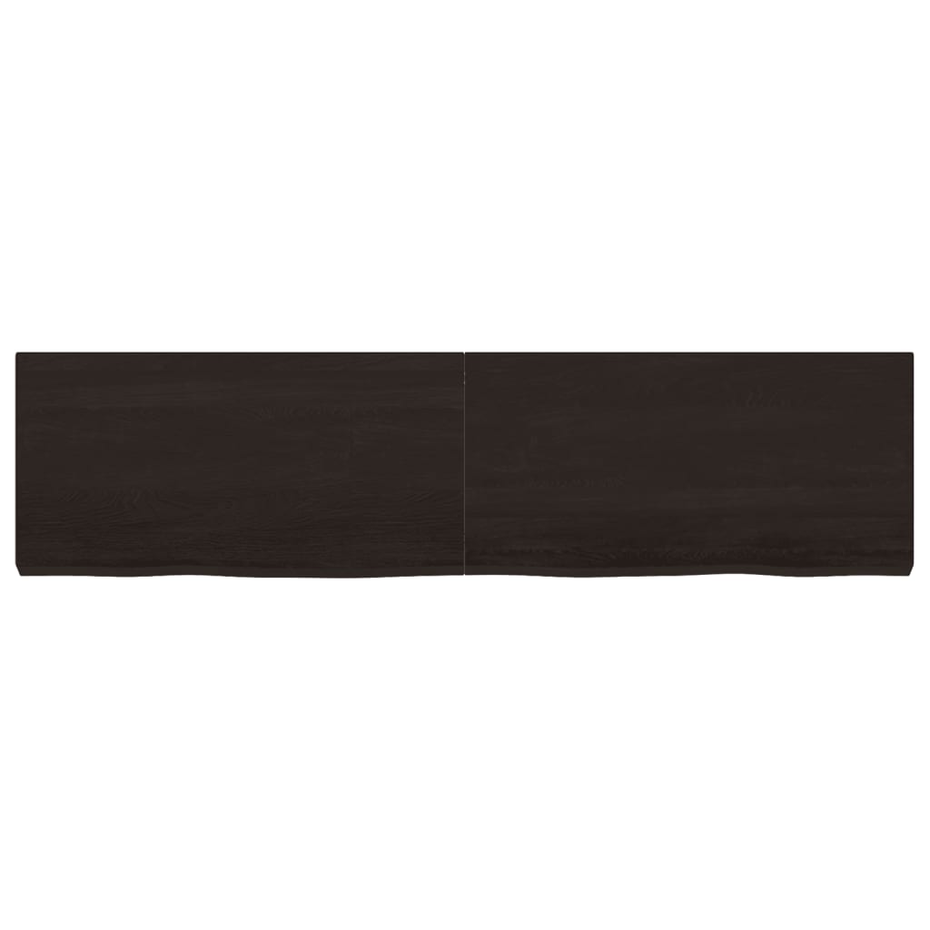 vidaXL Estante pared madera roble tratada marrón oscuro 160x40x(2-6)cm