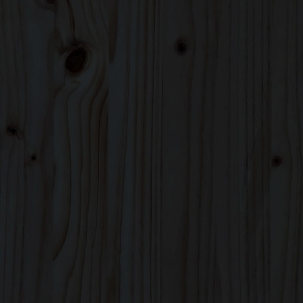 vidaXL Sofá central de jardín madera maciza de pino negro 120x80 cm