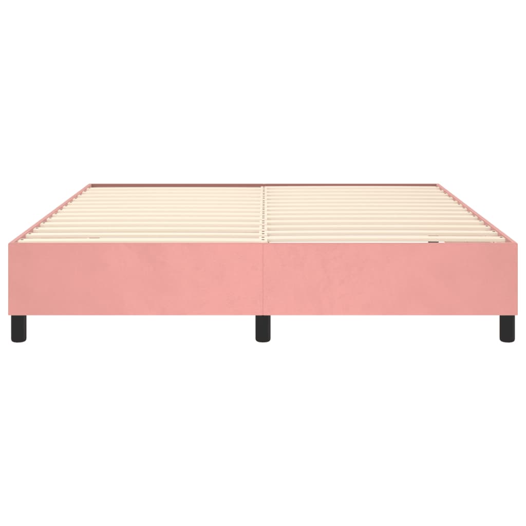 vidaXL Estructura de cama de terciopelo rosa 200x200 cm