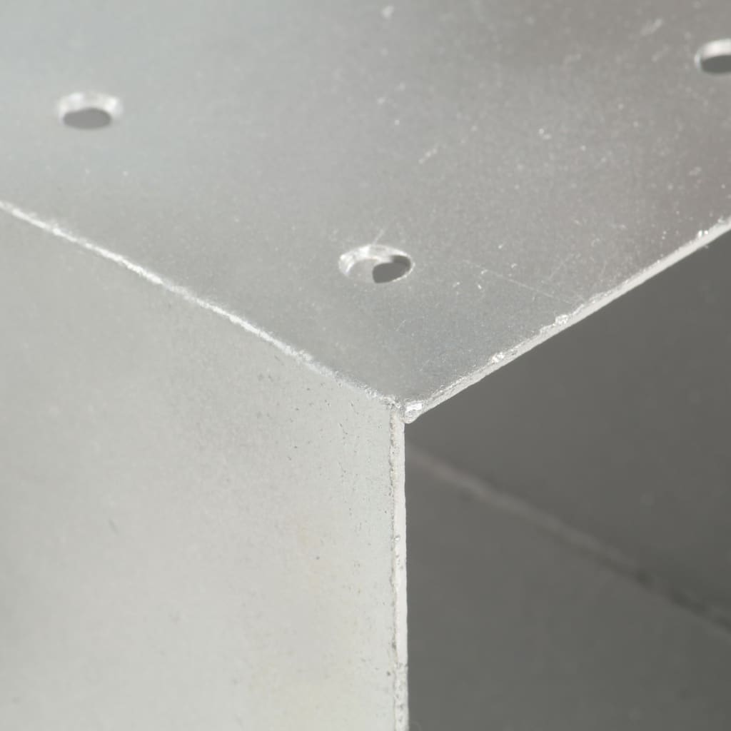 vidaXL Conectores de postes en X 4 uds metal galvanizado 71x71 mm