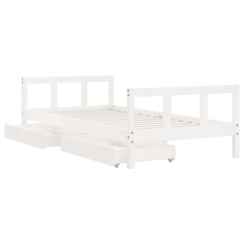 vidaXL Estructura de cama infantil con cajones madera blanco 90x190 cm