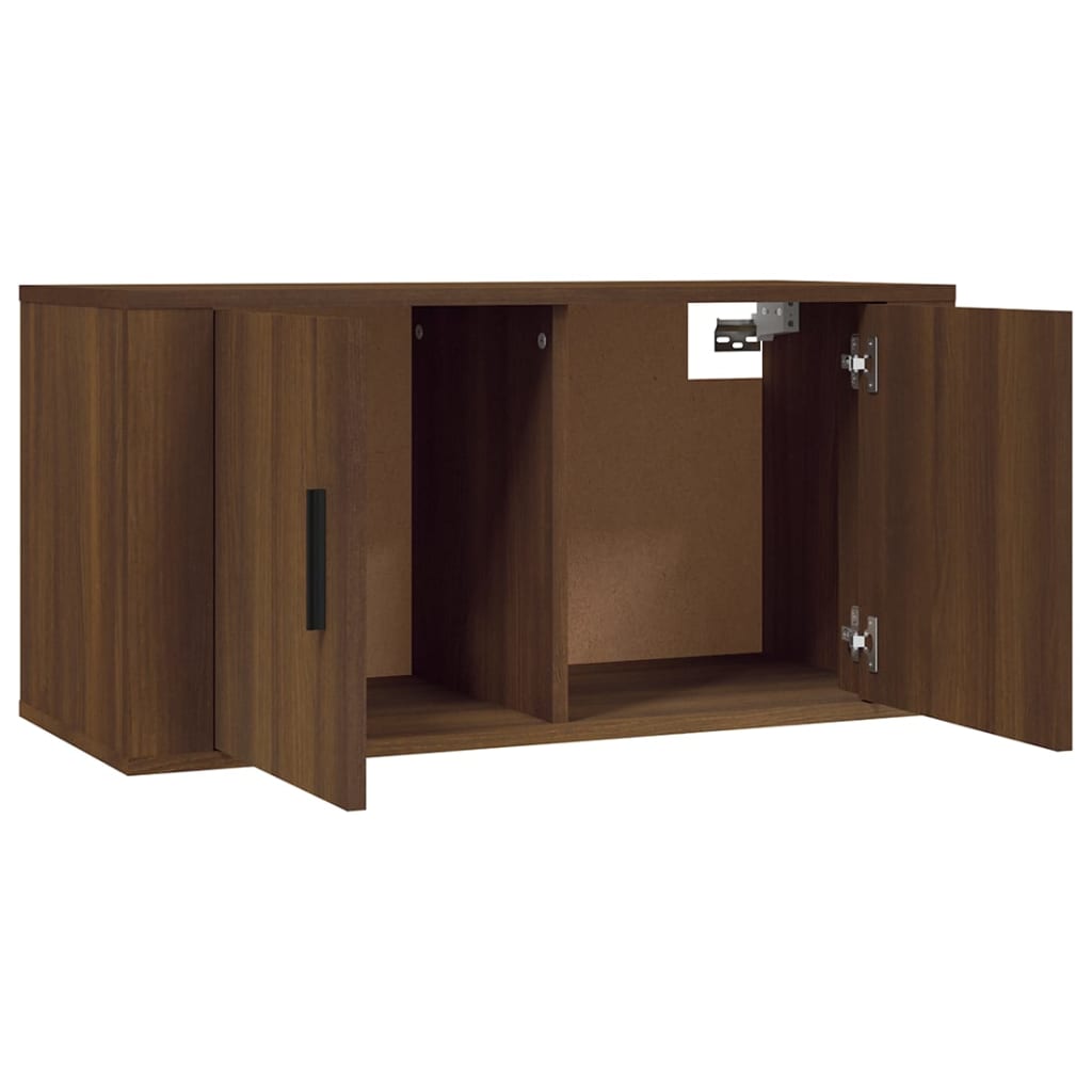 vidaXL Muebles para TV de pared 3 uds roble marrón 80x34,5x40 cm