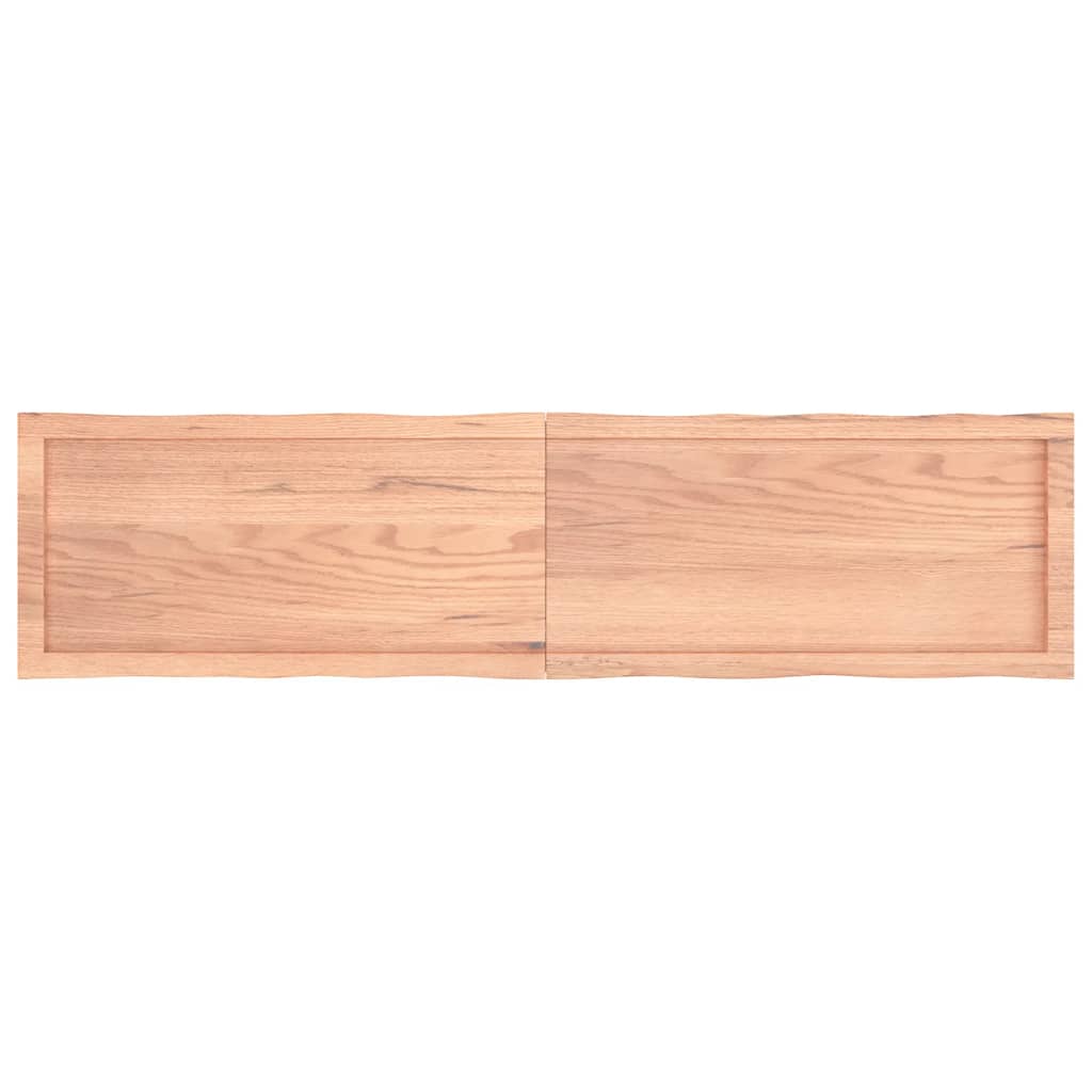 vidaXL Tablero mesa madera tratada borde natural marrón 160x40x(2-4)cm