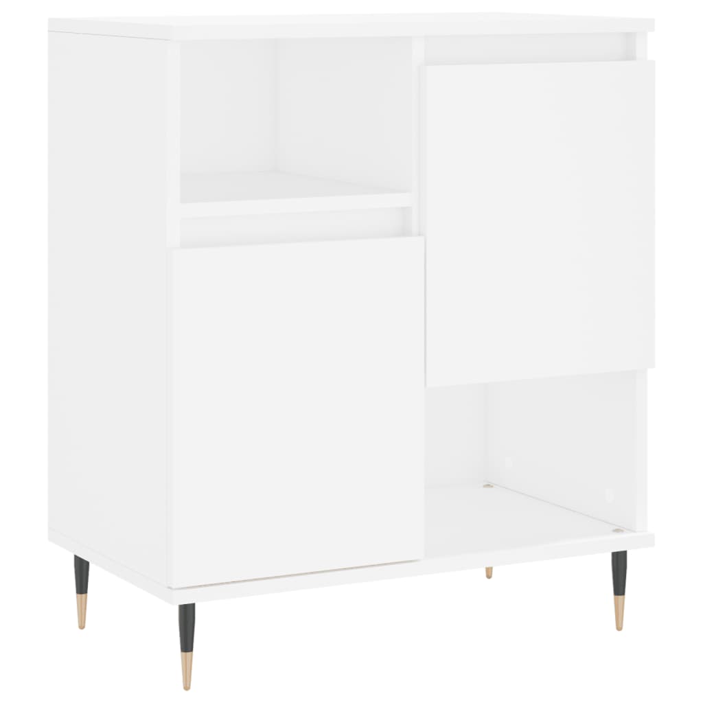 vidaXL Aparadores 2 piezas madera contrachapada blanco