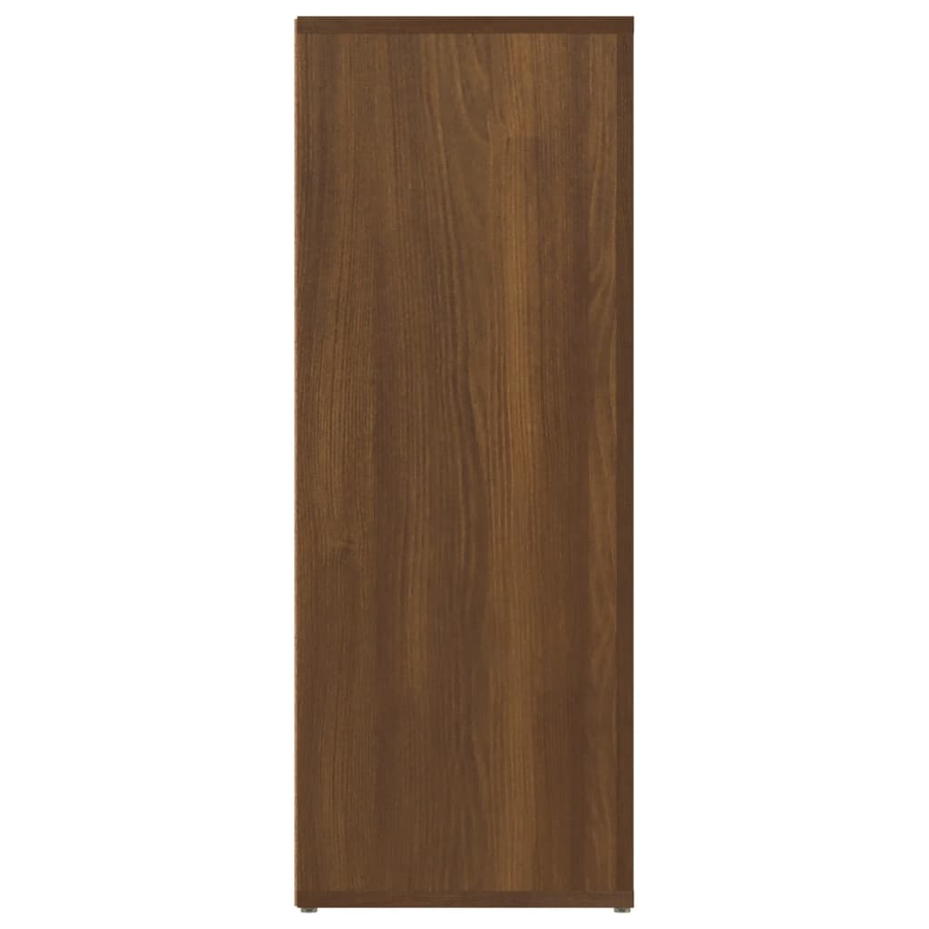vidaXL Aparador de madera contrachapada marrón roble 80x30x80 cm